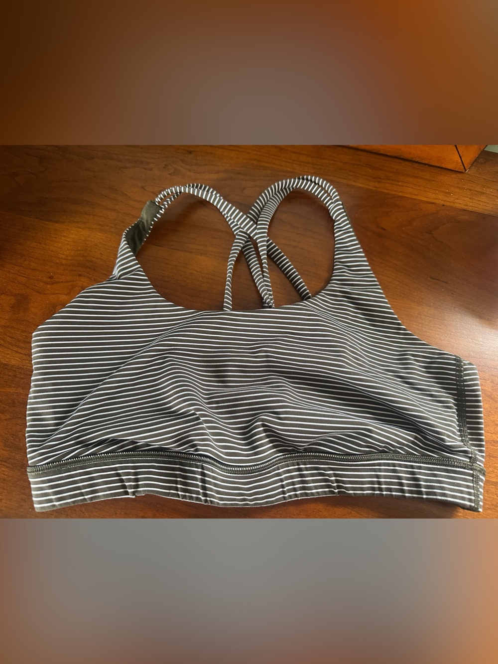 Lululemon Free to Be striped bra size 10